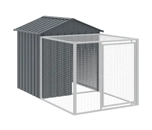 Vistu Būris, Pelēks, 117X201X123 Cm, Cinkots Tērauds Vidaxl