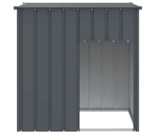 Suņu Būda Ar Jumtu, Pelēka, 110X103X109 Cm, Cinkots Tērauds Vidaxl