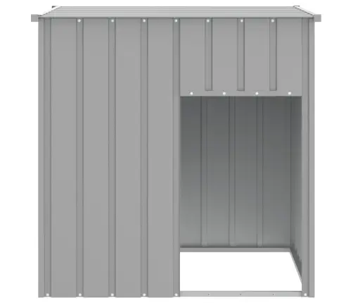 Suņu Būda, 110X103X109 Cm, Cinkots Tērauds, Gaiši Pelēka Vidaxl