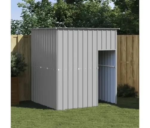 Suņu Būda, Gaiši Pelēka, 165X153X181 Cm, Cinkots Tērauds Vidaxl