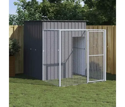 Vistu Būris, Pelēks, 165X251X181 Cm, Cinkots Tērauds Vidaxl