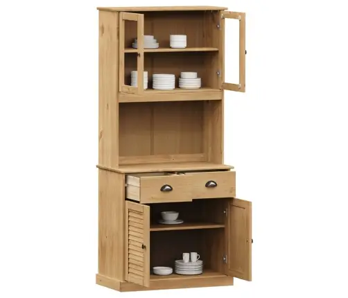 Augstā Kumode, Vigo, 78X40X175 Cm, Priedes Masīvkoks Vidaxl