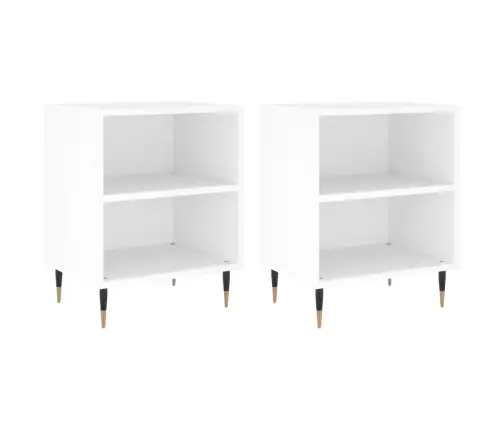 Naktsskapīši, 2 Gab., Balti, 40X30X50 Cm, Inženierijas Koks Vidaxl Naktsskapīši, 2 Gab., Balti, 40X30X50 Cm, Inženierijas Koks Vidaxl