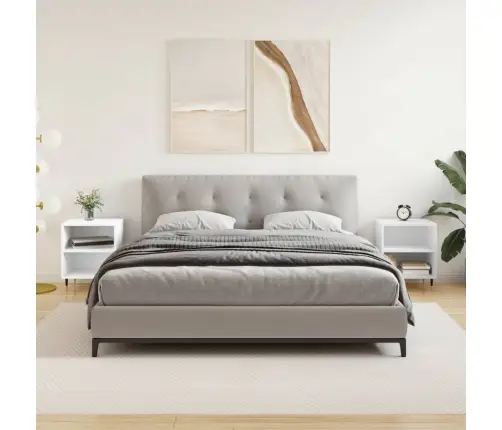 Naktsskapīši, 2 Gab., Balti, 40X30X50 Cm, Inženierijas Koks Vidaxl Naktsskapīši, 2 Gab., Balti, 40X30X50 Cm, Inženierijas Koks Vidaxl