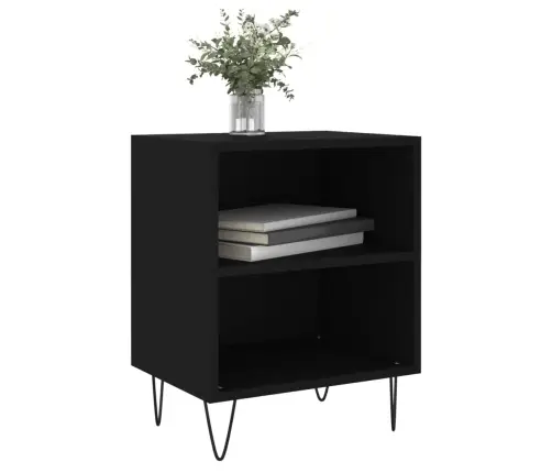 Naktsskapīši, 2 Gab., Melni, 40X35X50 Cm, Inženierijas Koks Vidaxl