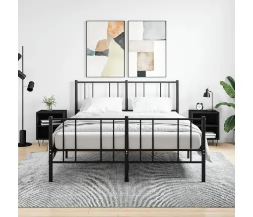 Naktsskapīši, 2 Gab., Melni, 40X35X50 Cm, Inženierijas Koks Vidaxl