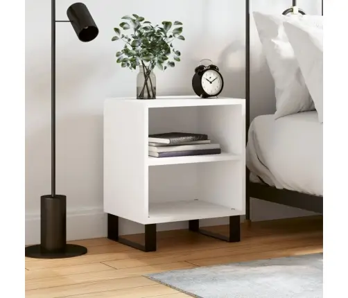 Naktinė Spintelė, Balta, 40X30X50cm Apdirbta Mediena
