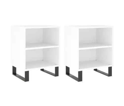 Öökapid 2 Tk, Valge, 40 X 30 X 50 cm Tehispuit