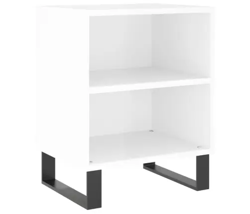 Naktinės Spintelės, 2Vnt., Baltos, 40X30X50cm Apdirbta Mediena