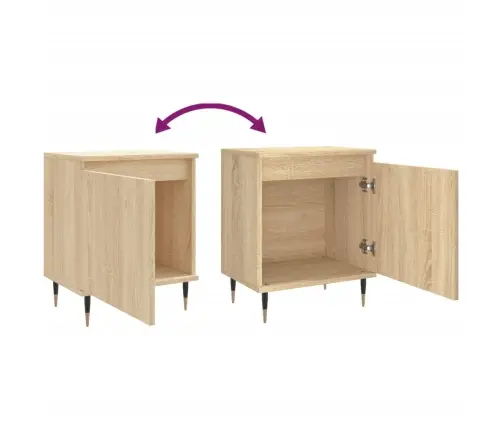 Öökapid 2 Tk, Sonoma Tamm, 40 X 30 X 50 cm Tehispuit