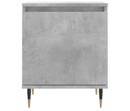Naktinės Spintelės, 2Vnt., Betono Pilkos, 40X30X50cm Mediena Naktinės Spintelės, 2Vnt., Betono Pilkos, 40X30X50cm Mediena