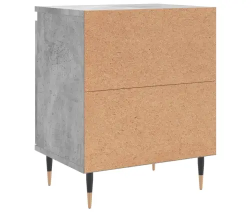 Naktinės Spintelės, 2Vnt., Betono Pilkos, 40X30X50cm Mediena Naktinės Spintelės, 2Vnt., Betono Pilkos, 40X30X50cm Mediena