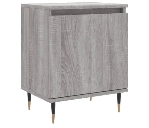 Naktsskapītis, Pelēka Ozolkoka, 40X30X50 Cm, Inženierijas Koks Vidaxl