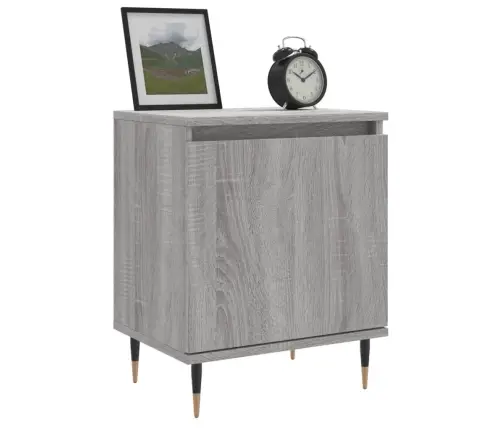 Naktsskapītis, Pelēka Ozolkoka, 40X30X50 Cm, Inženierijas Koks Vidaxl