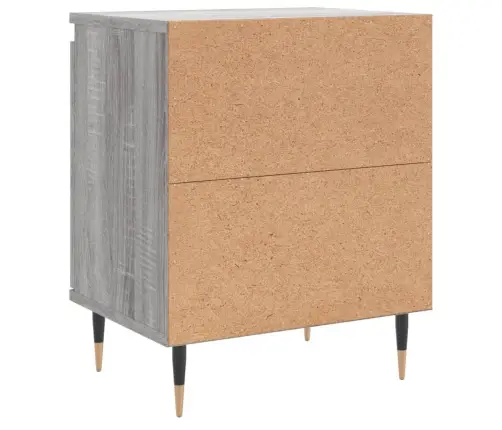 Naktsskapītis, Pelēka Ozolkoka, 40X30X50 Cm, Inženierijas Koks Vidaxl