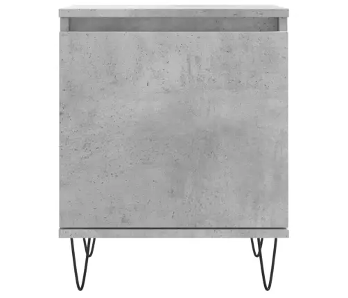 Naktinės Spintelės, 2Vnt., Betono Pilkos, 40X30X50cm Mediena