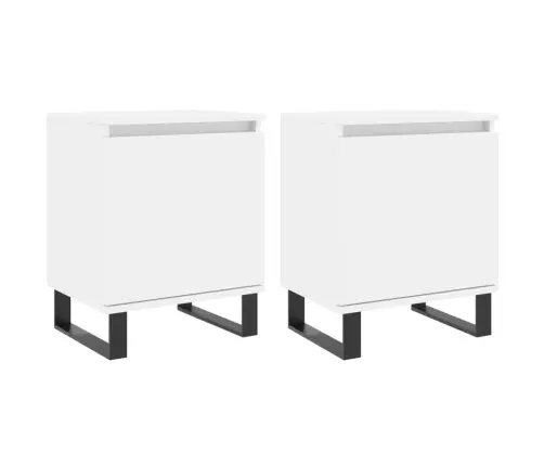 Öökapid 2 Tk, Valge, 40 X 30 X 50 cm Tehispuit