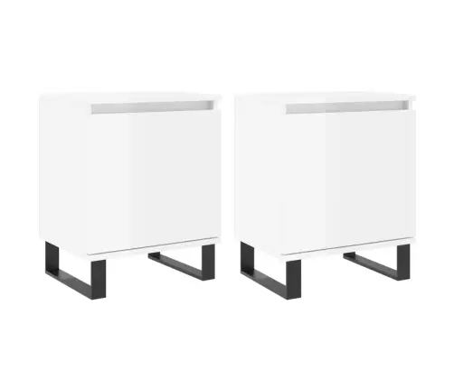 Naktsskapīši, 2 Gab., Balti, 40X30X50 Cm, Inženierijas Koks Vidaxl