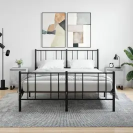 Naktsskapīši, Pelēki, 2 Gab., 40X30X50 Cm, Inženierijas Koks Vidaxl