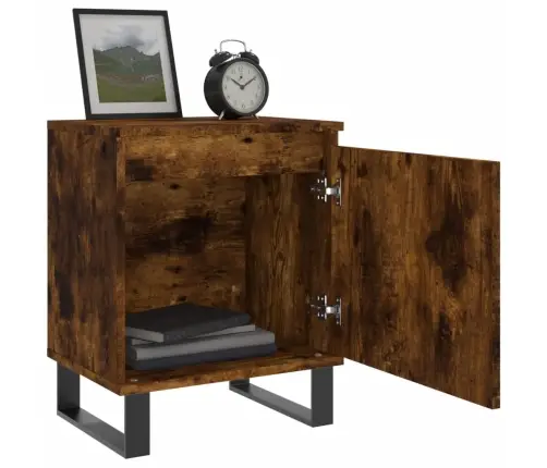 Naktinės Spintelės, 2Vnt., Dūminio Ąžuolo, 40X30X50cm Mediena