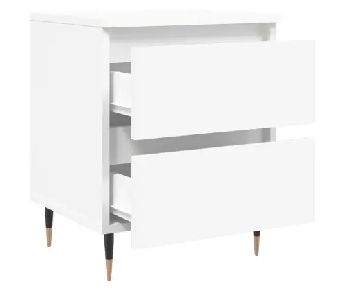 Naktsgaldiņš, Balts, 40X35X50 Cm, Inženierijas Koks Vidaxl