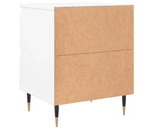 Naktsgaldiņš, Balts, 40X35X50 Cm, Inženierijas Koks Vidaxl