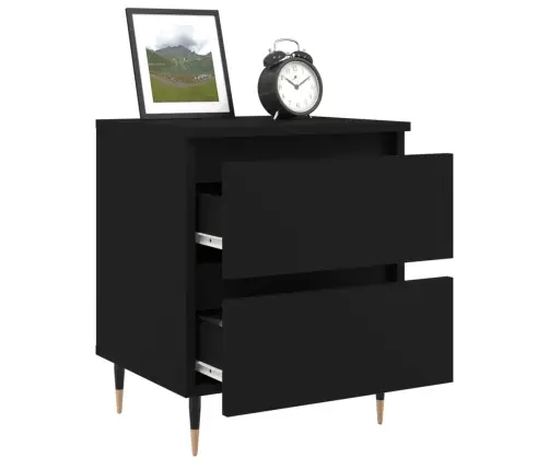 Naktsgaldiņi, 2 Gab., Melni, 40X35X50 Cm, Inženierijas Koks Vidaxl