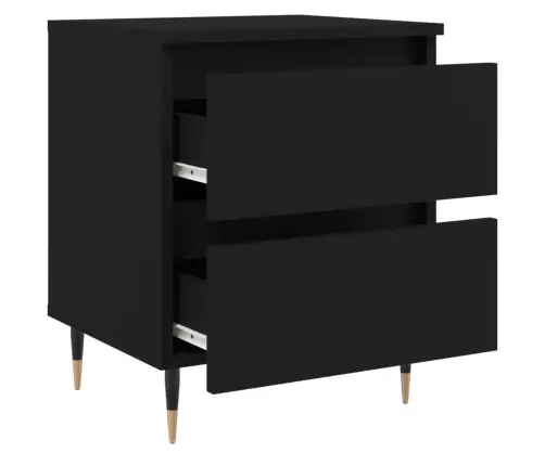 Naktsgaldiņi, 2 Gab., Melni, 40X35X50 Cm, Inženierijas Koks Vidaxl