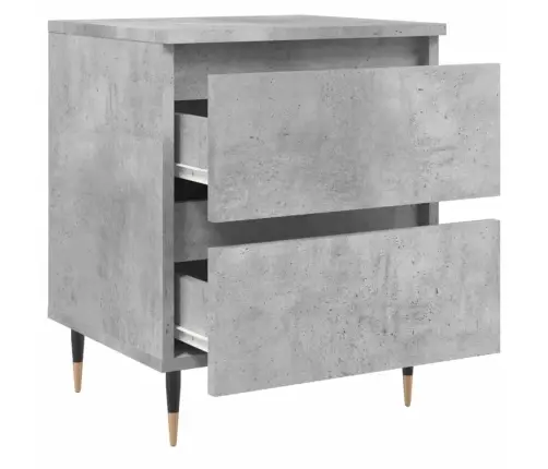 Naktsskapītis, Betona Pelēks, 40X35X50 Cm, Inženierijas Koks Vidaxl