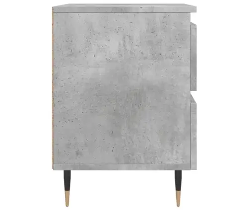 Naktsskapītis, Betona Pelēks, 40X35X50 Cm, Inženierijas Koks Vidaxl