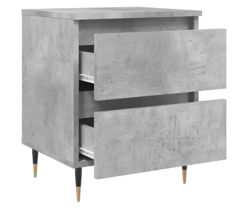 Naktsskapīši, 2 Gab., Pelēki, 40X35X50 Cm, Inženierijas Koks Vidaxl