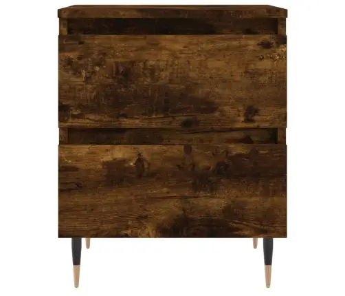 Öökapid 2 Tk, Suitsutatud Tamm, 40 X 35 X 50 cm Tehispuit