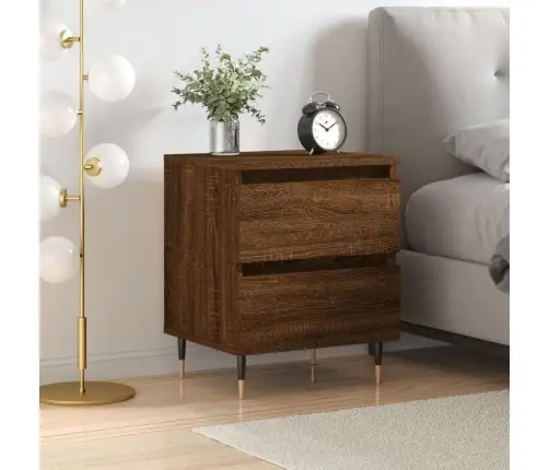 Naktsskapītis, Ozolkoka Krāsa, 40X35X50 Cm, Inženierijas Koks Vidaxl