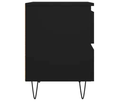 Naktsgaldiņš, Melns, 40X35X50 Cm, Inženierijas Koks Vidaxl