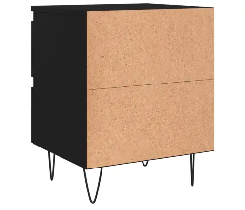 Naktsgaldiņš, Melns, 40X35X50 Cm, Inženierijas Koks Vidaxl