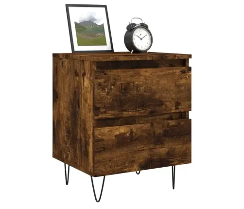 Naktsskapīši, 2 Gab., Ozolkoka, 40X35X50 Cm, Inženierijas Koks Vidaxl