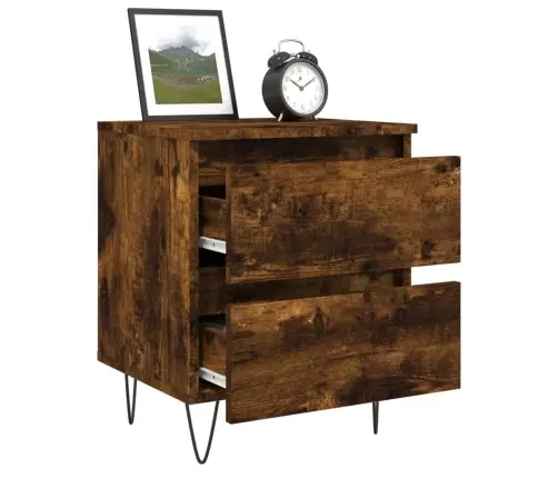 Naktsskapīši, 2 Gab., Ozolkoka, 40X35X50 Cm, Inženierijas Koks Vidaxl