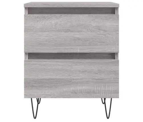 Naktsskapītis, Pelēka Ozolkoka, 40X35X50 Cm, Inženierijas Koks Vidaxl