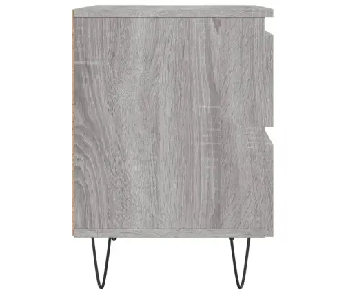 Naktsskapītis, Pelēka Ozolkoka, 40X35X50 Cm, Inženierijas Koks Vidaxl