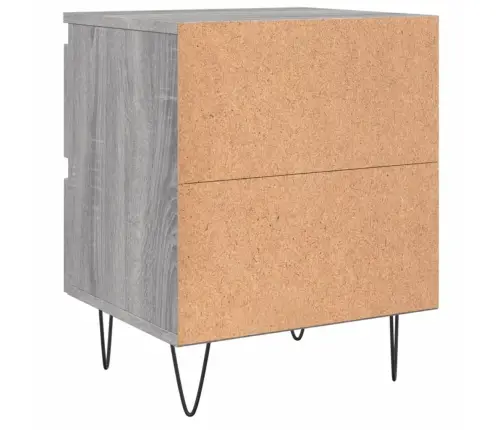 Naktinės Spintelės, 2Vnt., Pilkos Ąžuolo, 40X35X50cm Mediena