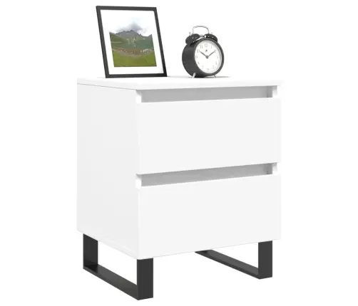 Naktsskapīši, 2 Gab., Balti, 40X35X50 Cm, Inženierijas Koks Vidaxl