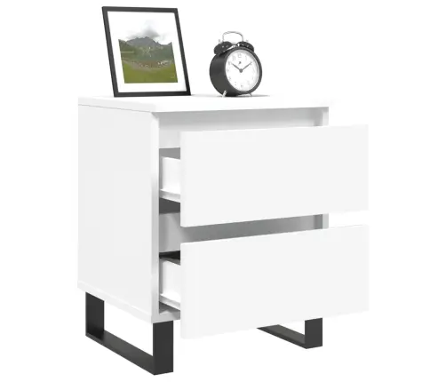 Naktsskapīši, 2 Gab., Balti, 40X35X50 Cm, Inženierijas Koks Vidaxl