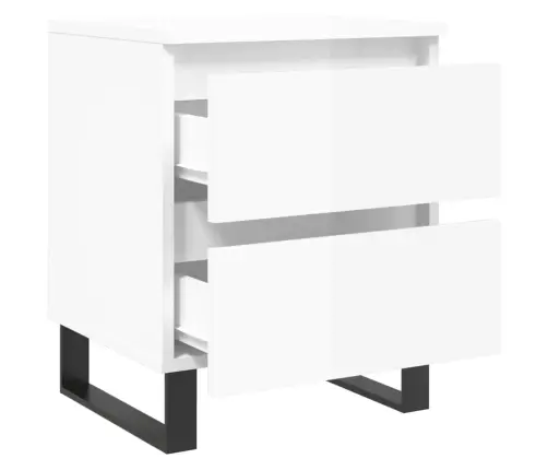 Öökapid 2 Tk, Kõrgläikega Valge, 40 X 35 X 50 cm Tehispuit Öökapid 2 Tk, Kõrgläikega Valge, 40 X 35 X 50 cm Tehispuit
