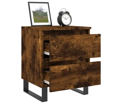 Naktsskapīši, 2 Gab., Ozolkoka, 40X35X50 Cm, Inženierijas Koks Vidaxl