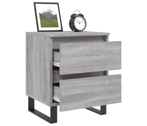 Naktsskapīši, 2 Gab., Pelēcīgi, 40X35X50 Cm, Inženierijas Koks Vidaxl