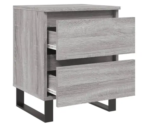 Naktsskapīši, 2 Gab., Pelēcīgi, 40X35X50 Cm, Inženierijas Koks Vidaxl