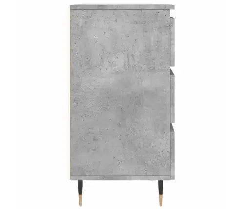 Naktinės Spintelės, 2Vnt., Betono Pilkos, 40X35X69cm Mediena