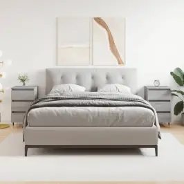 Naktsskapīši, 2 Gab., Pelēcīgi, 40X35X69 Cm, Inženierijas Koks Vidaxl