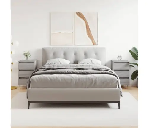 Naktsskapīši, 2 Gab., Pelēcīgi, 40X35X69 Cm, Inženierijas Koks Vidaxl