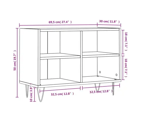 Televizoriaus Spintelė, Sonoma Ąžuolo, 69,5X30X50cm Mediena Televizoriaus Spintelė, Sonoma Ąžuolo, 69,5X30X50cm Mediena